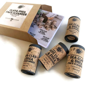 Clay & Shea Travel Face Cleanser Sticks – 4-Pack Mini Push-Ups