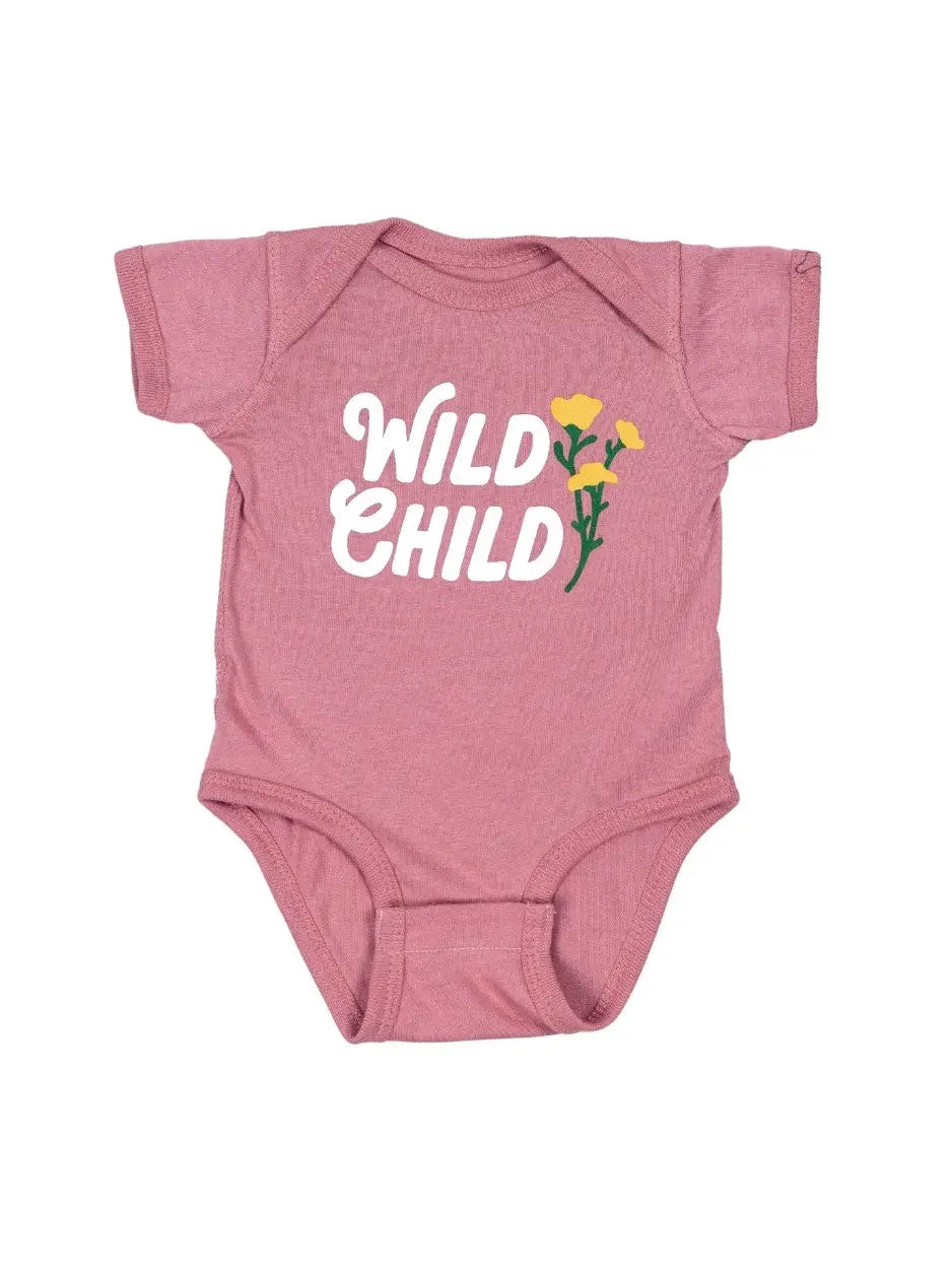 Wild Child Onesie - Dusty Rose