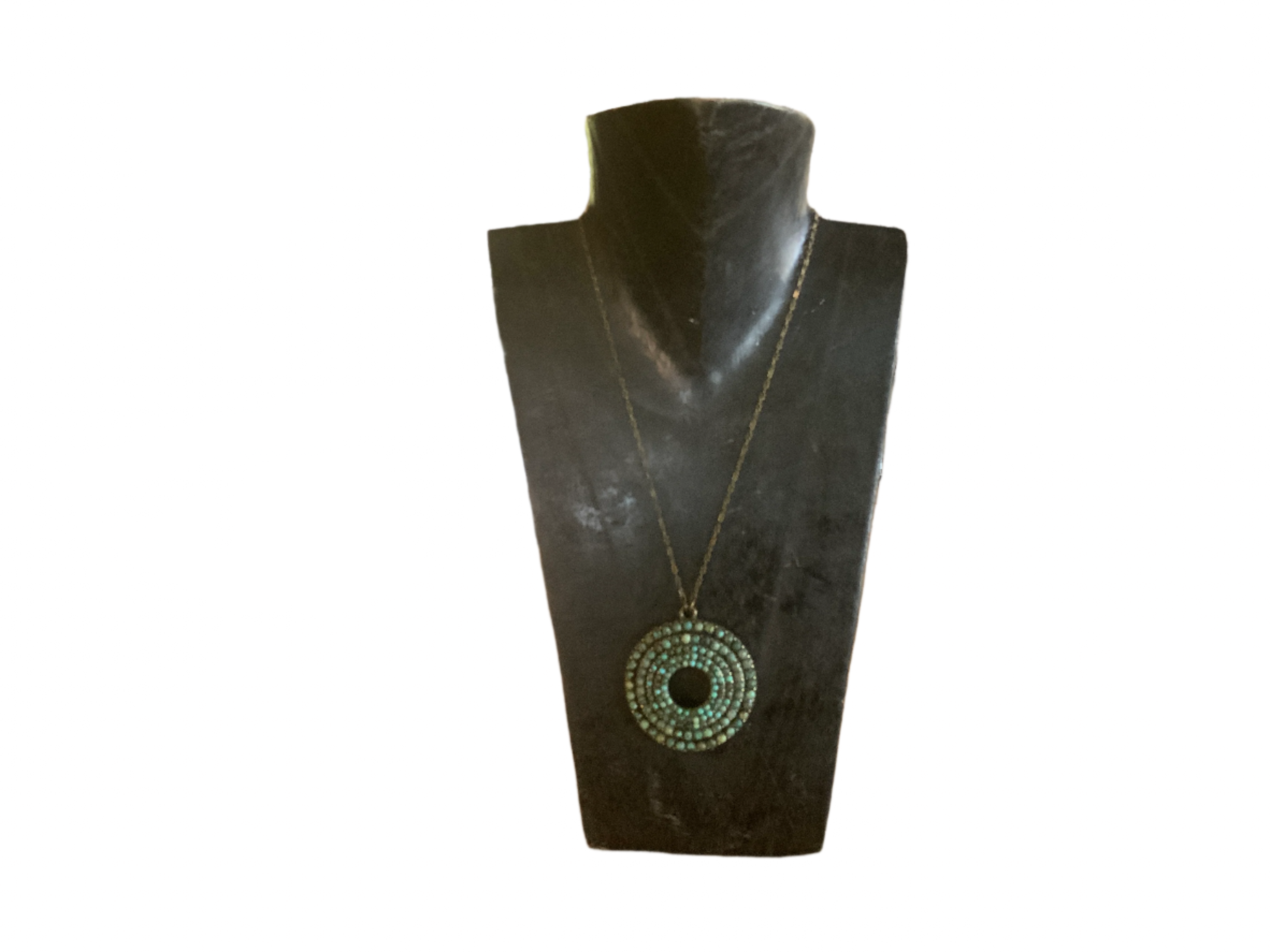 Necklace Stair Step Round Medallion