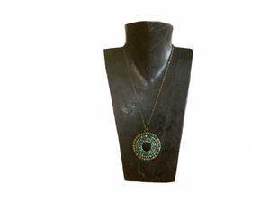 Necklace Stair Step Round Medallion