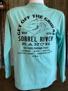 SRR Long Sleeve T-Shirt "Off The Grid"- Chalky Mint